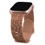 Engraved Silicone Strap for Apple Watch – Leopard Patterns