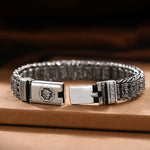 Buddhist Scripture Metal Beads Vintage Retro Style Metal Chain Bracelets