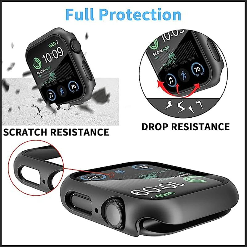 Glass + Matte Watch Cover Protective Case for Apple Watch
