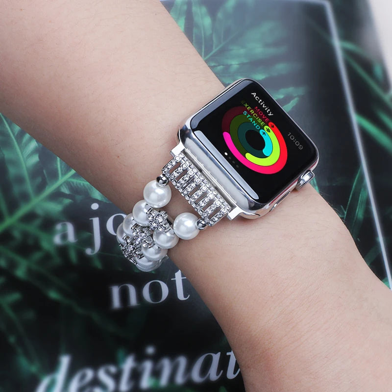 Pearl Watch Chain is Suitable for Apple Watch