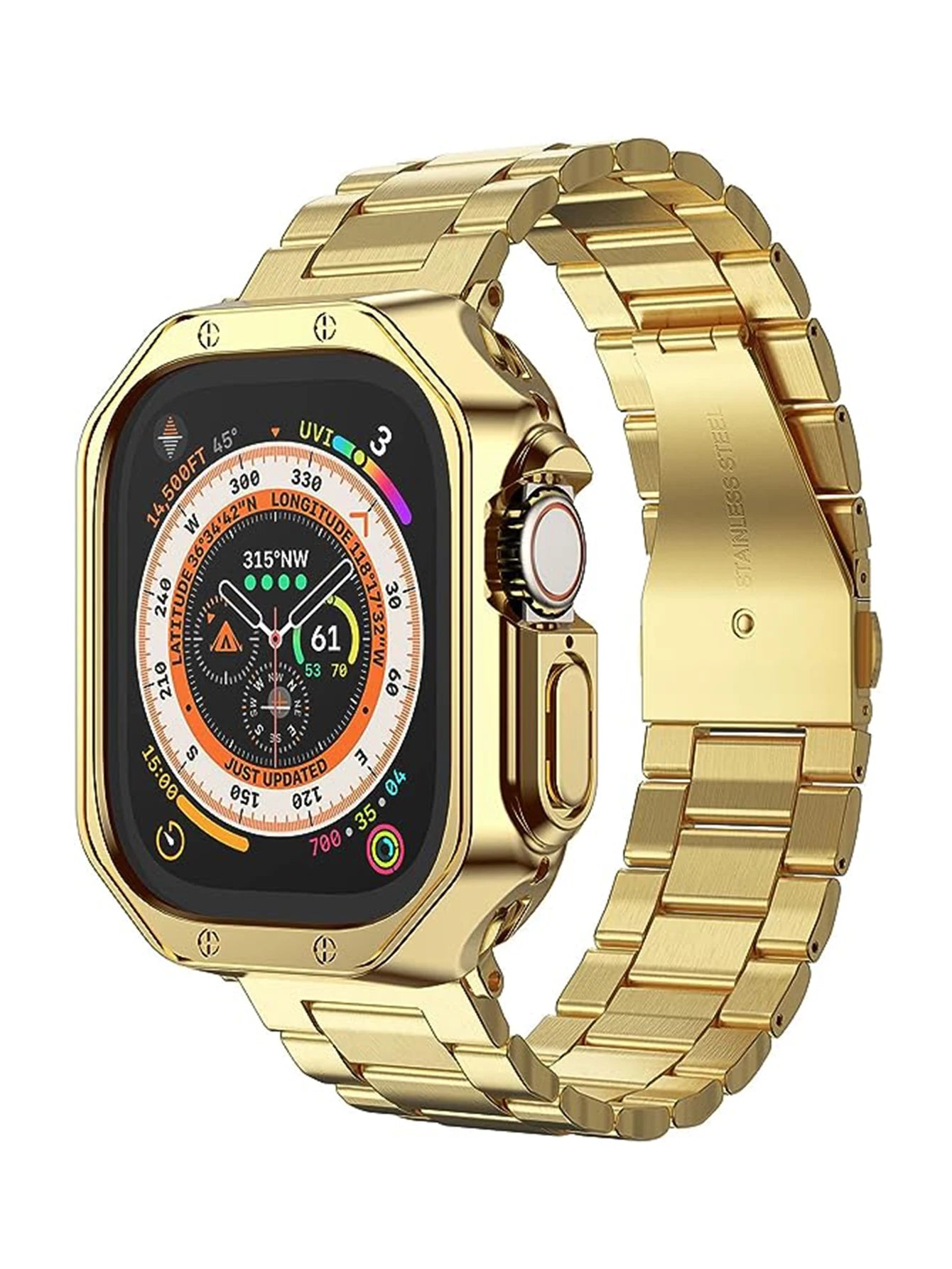 Armour Stainless Steel Strap + Protection Case for Apple Watch