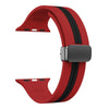 Red Black - Black Buckle / 38mm 40mm 41mm