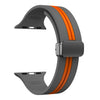 Grey Orange - Black Buckle / 38mm 40mm 41mm
