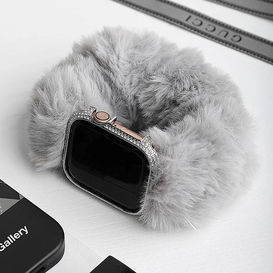 Stylish Plush Srunchie Loop band Strap For Apple Watch