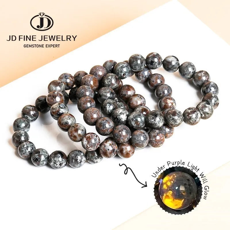 Natural Flame Stone Beaded Bracelet for Chakra and Meditation