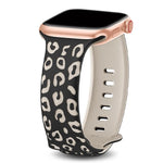 Engraved Silicone Strap for Apple Watch – Leopard Patterns