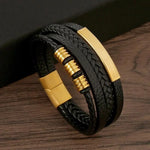 Classic Men's Multi-Layer Leather Bracelet