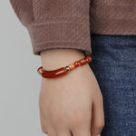Fashion Natural Stone Crystal and Gemstone Beaded Bracelet