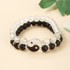 Black (Lava Stone) And White (Glass) / 8mm