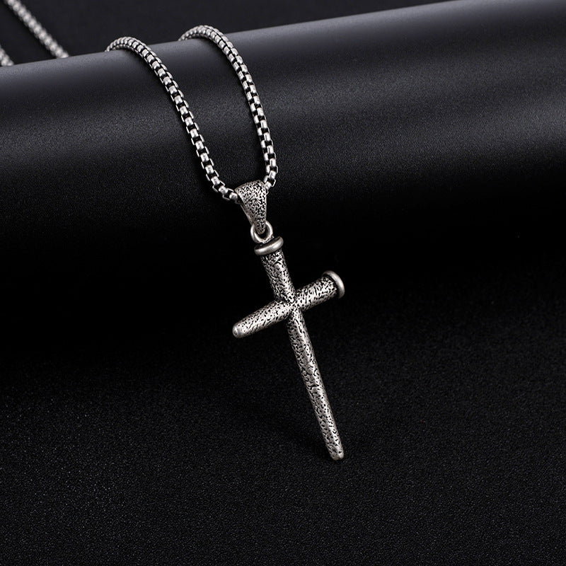 Rough Pattern Cross Vintage Fashion Necklace
