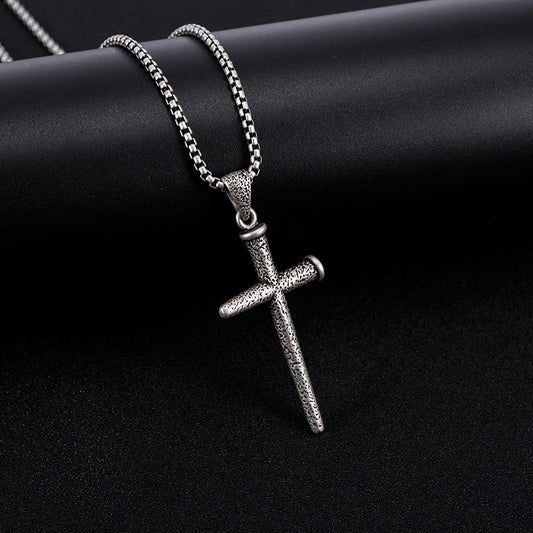 Rough Pattern Cross Vintage Fashion Necklace