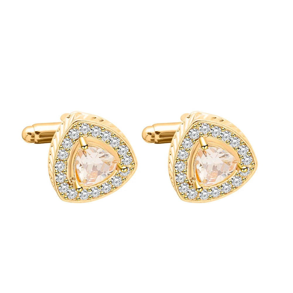 Luxury Zircon Crystal Cufflinks for Shirt