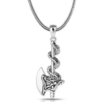 Vintage Fashion Dragon Axe Necklace