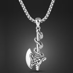 Vintage Fashion Dragon Axe Necklace