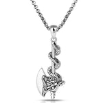 Vintage Fashion Dragon Axe Necklace